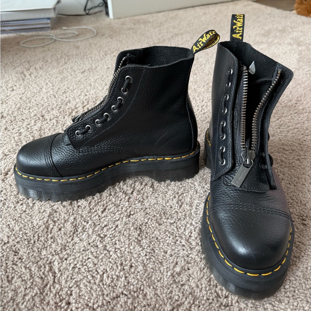 Dr. Marten Sinclair Milled Nappa Leather Platform Boots